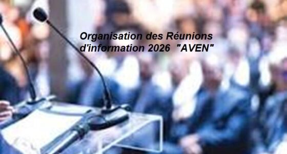 Prévision des réunions d’informations 2026